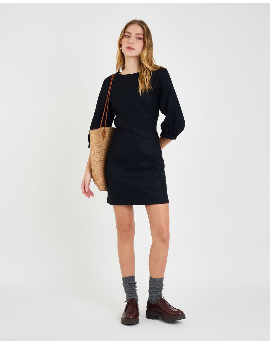 Vestido gallone nev preto