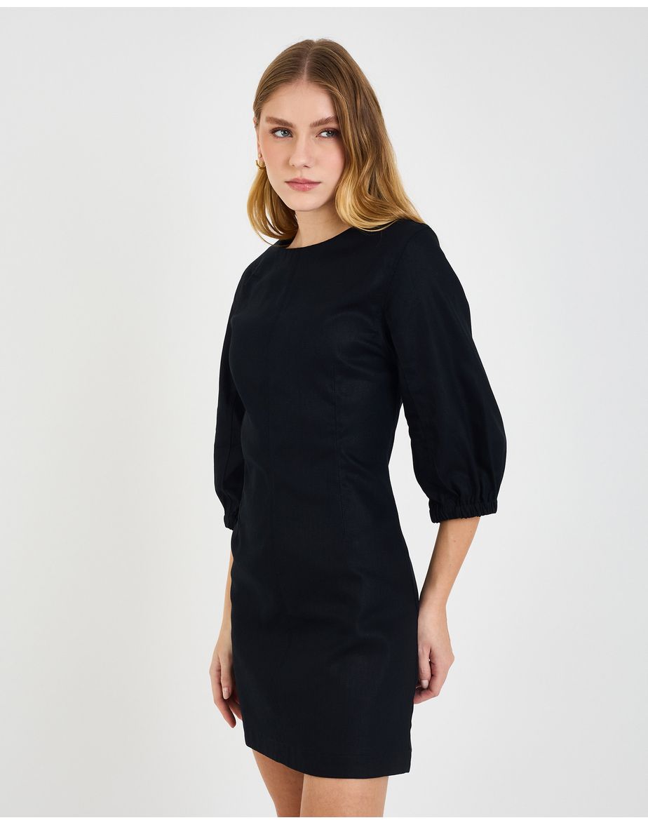 Vestido gallone nev preto