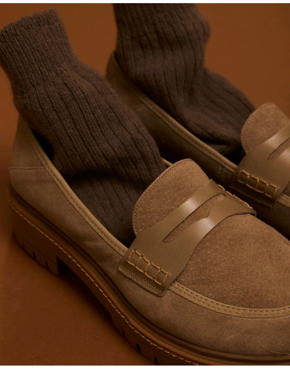 Mocassim classico nev bege