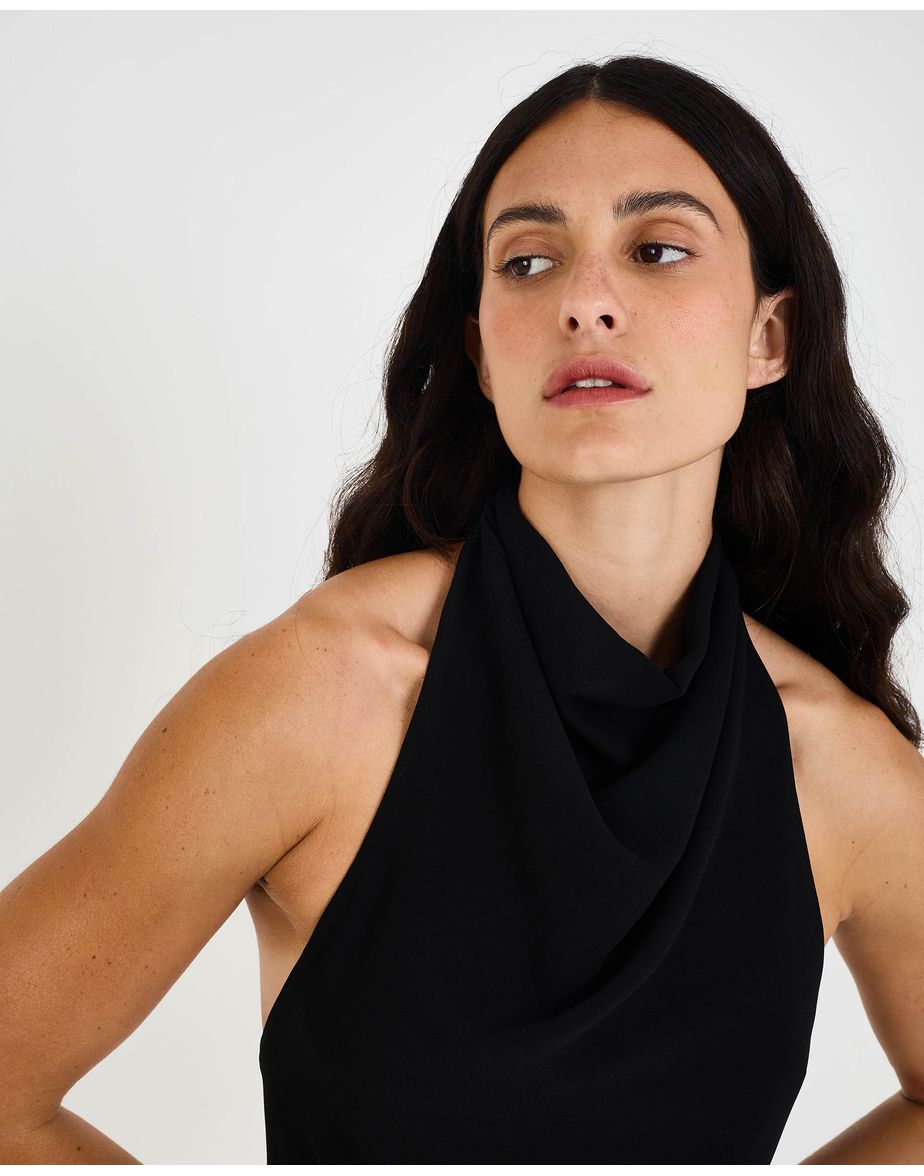 Blusa georgette geo preto
