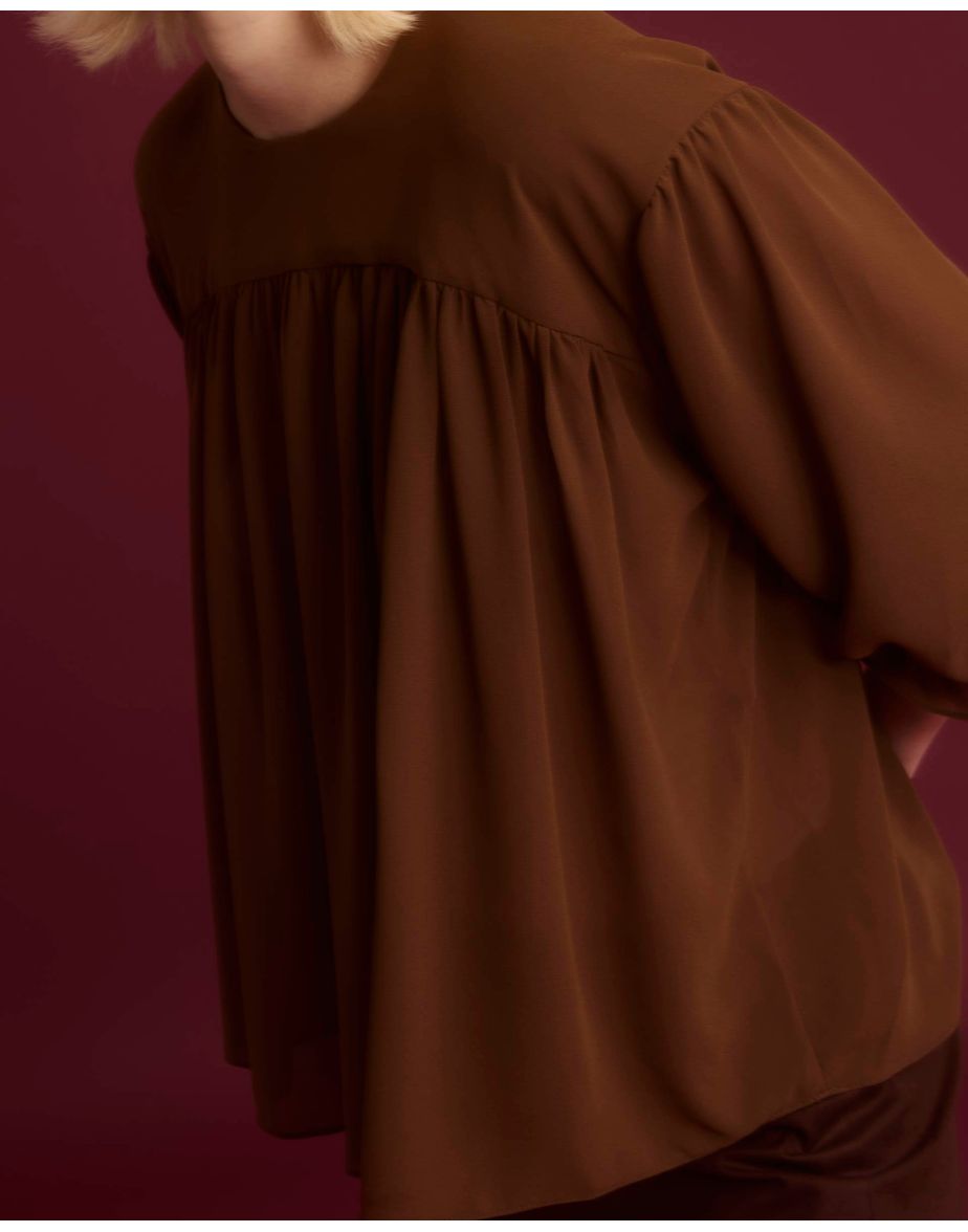 Blusa yala geo marrom