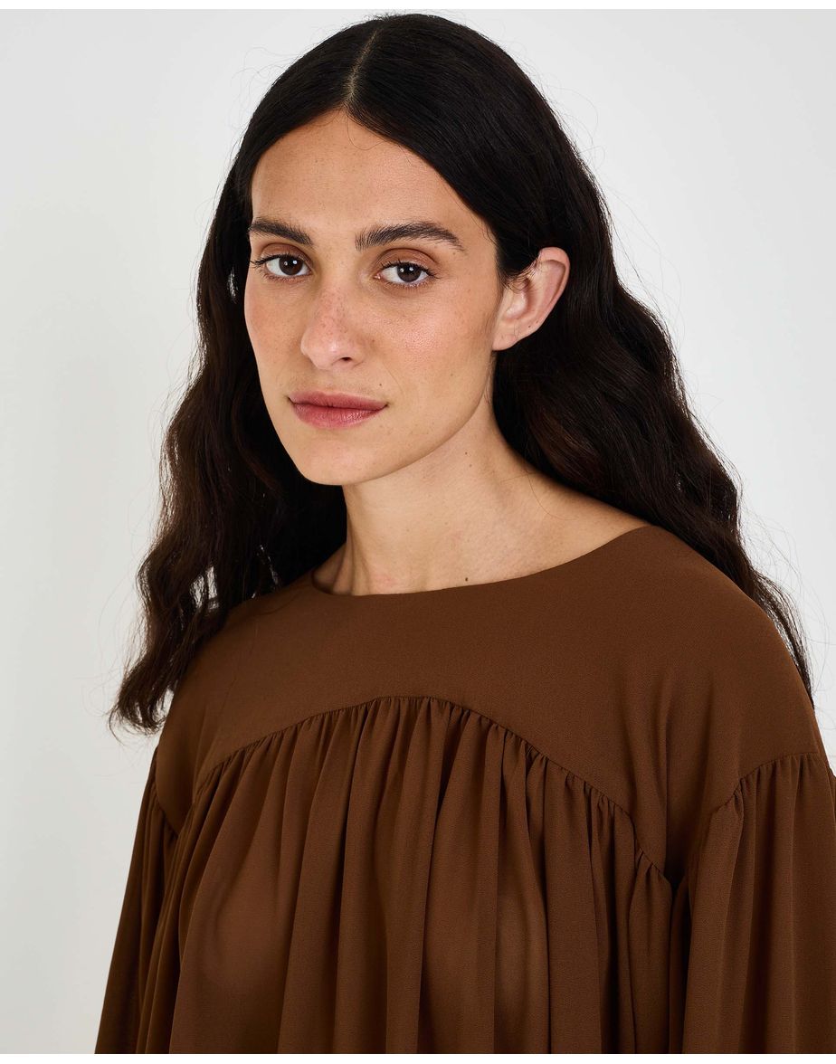 Blusa yala geo marrom