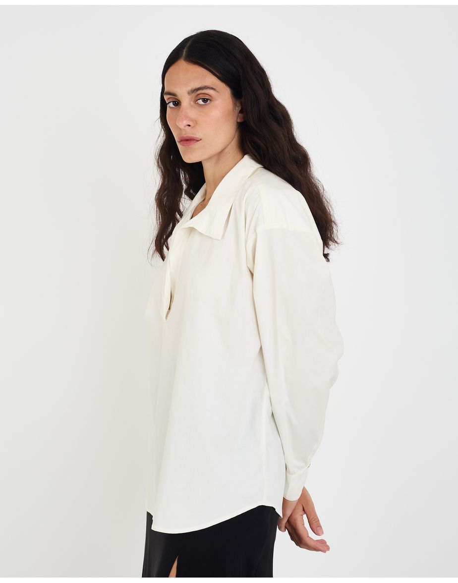 Camisa paper geo off-white