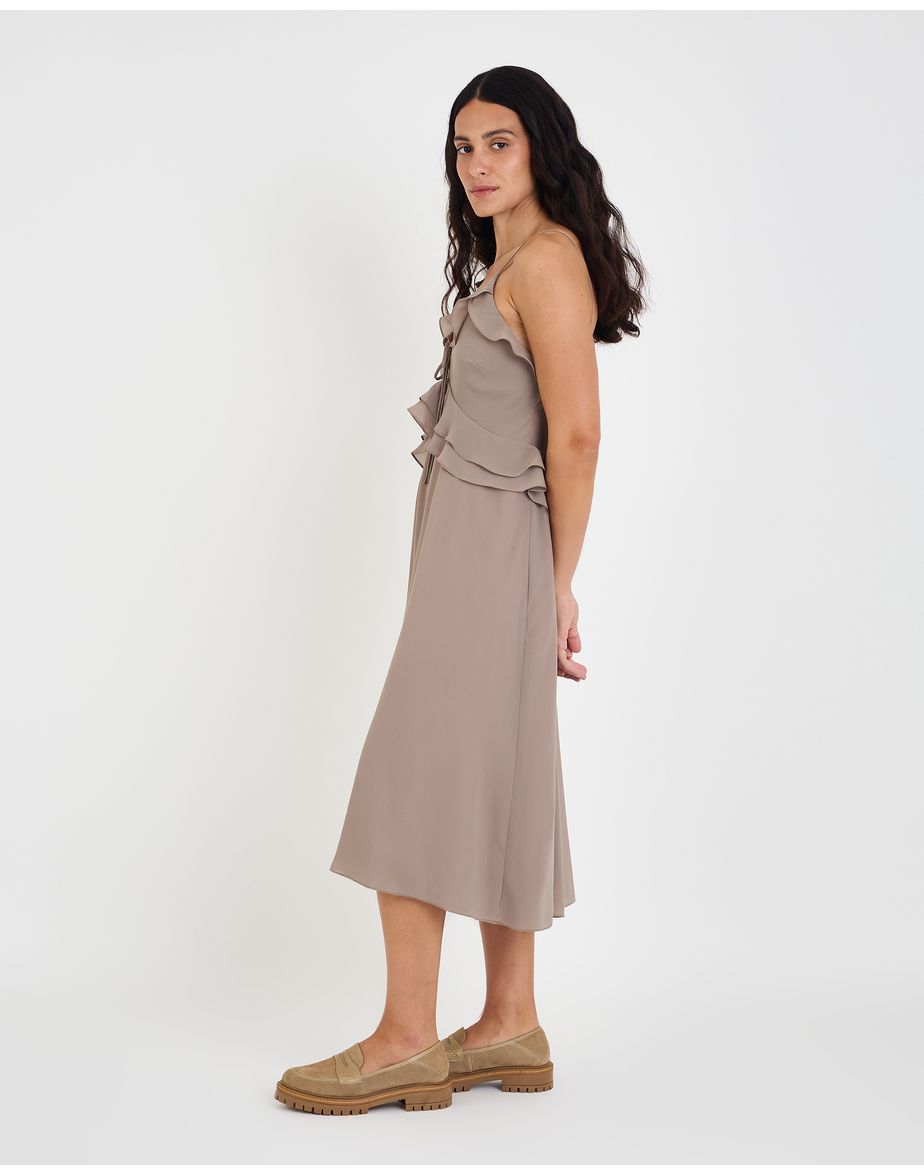 Vestido midi yala geo cinza
