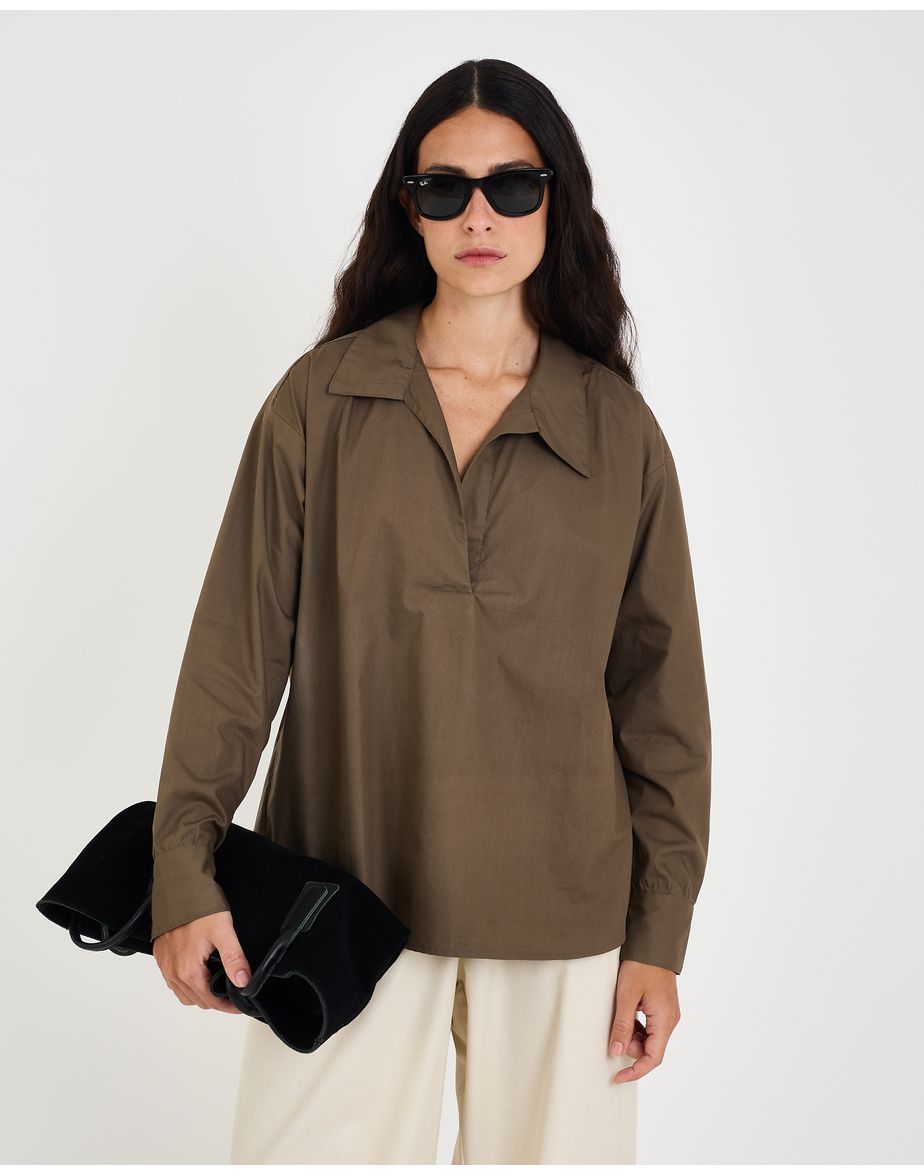 Camisa paper geo marrom