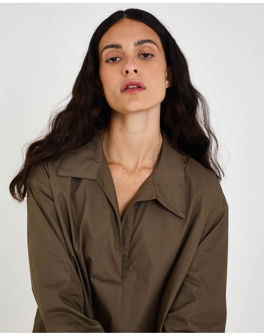 Camisa paper geo marrom