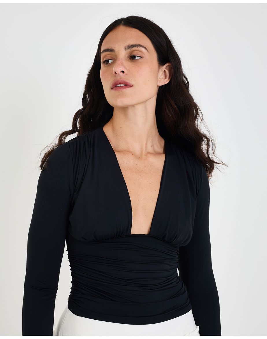 Blusa manga lune geo preto