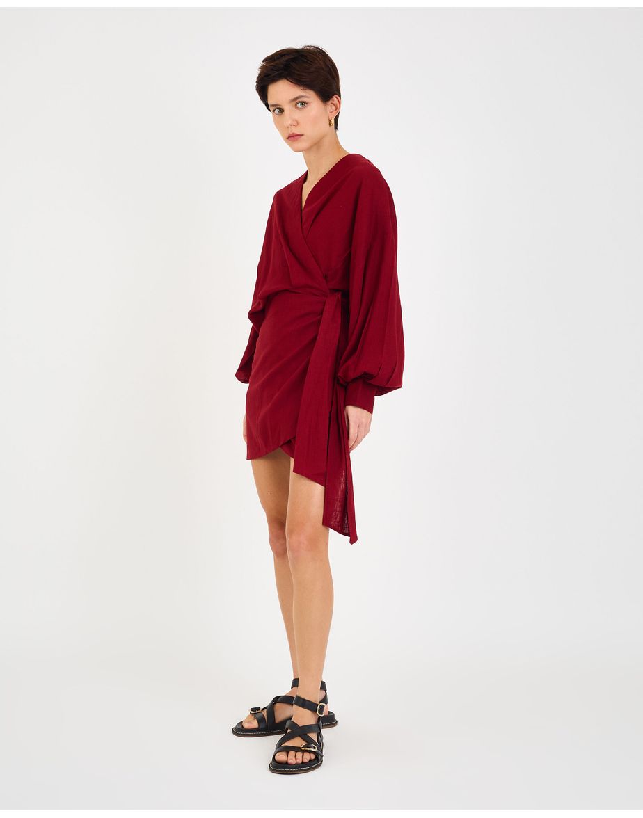 Vestido amplo say vinho