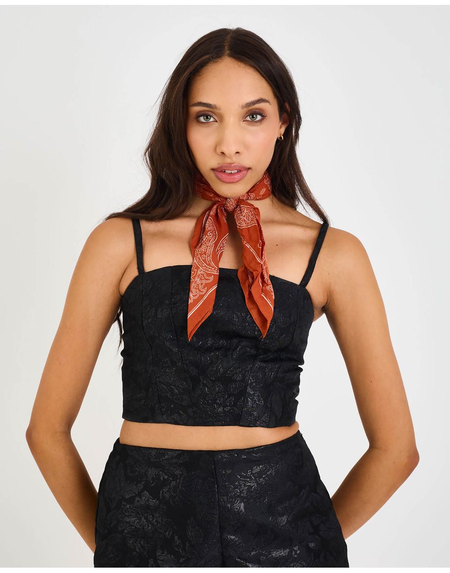 Top jacquard vib preto
