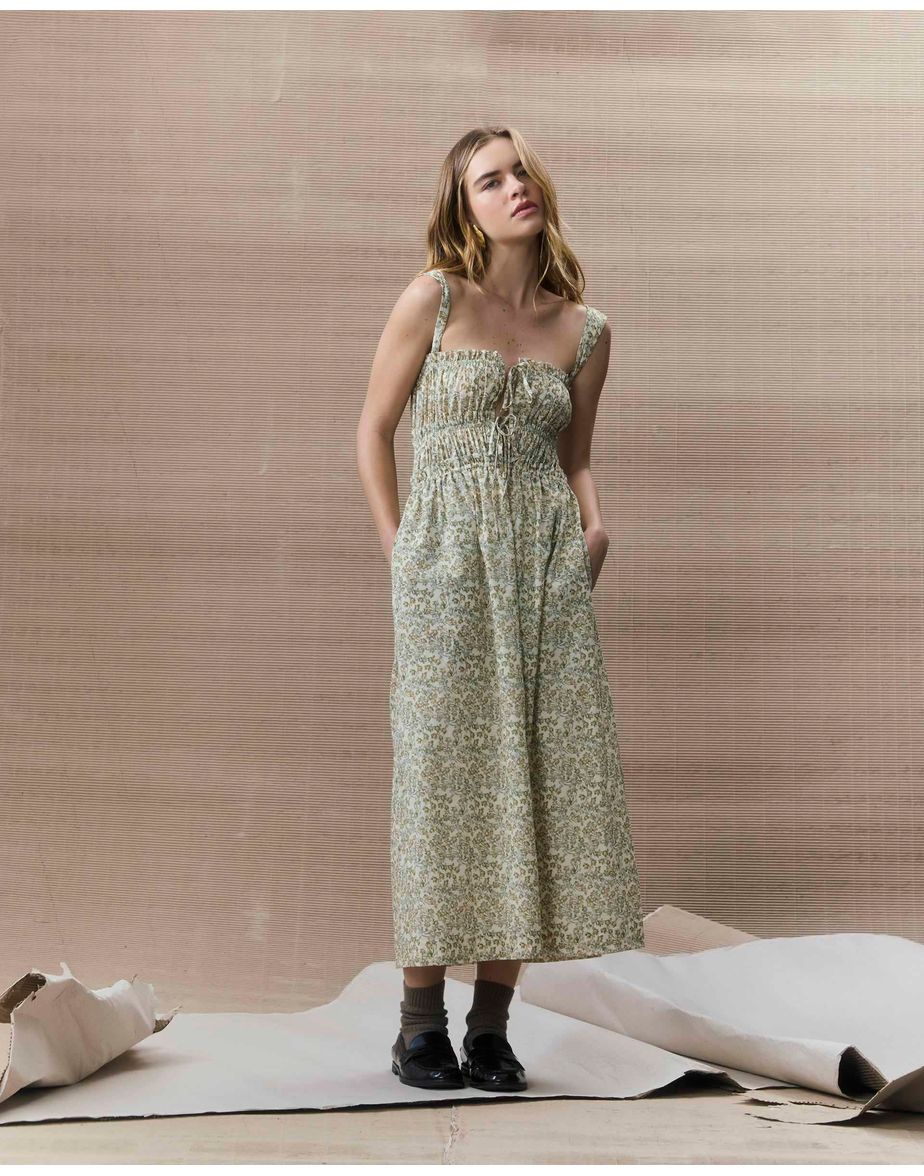 Vestido liberty coz  estampado