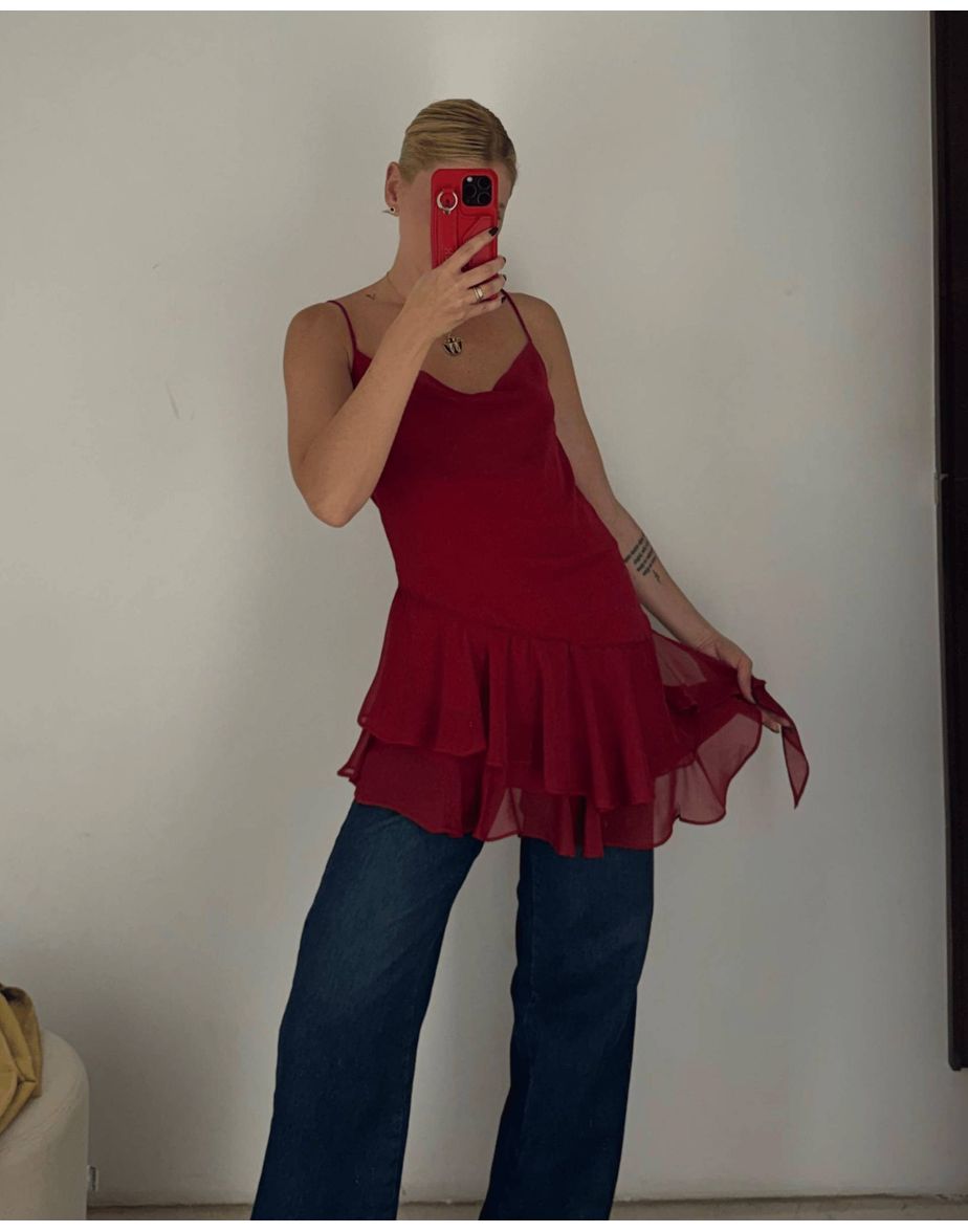 Vestido caldas inv vermelho