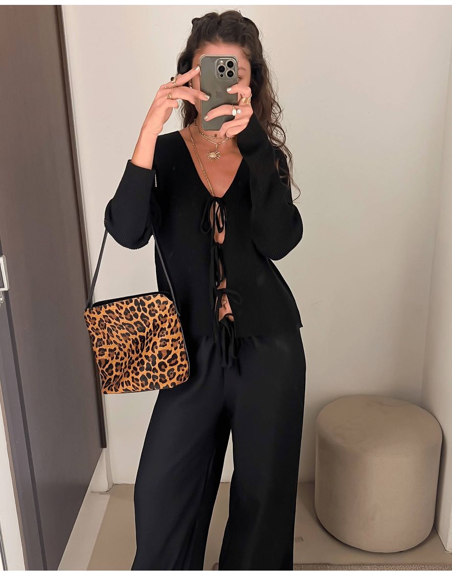 Blusa amarração riv preto