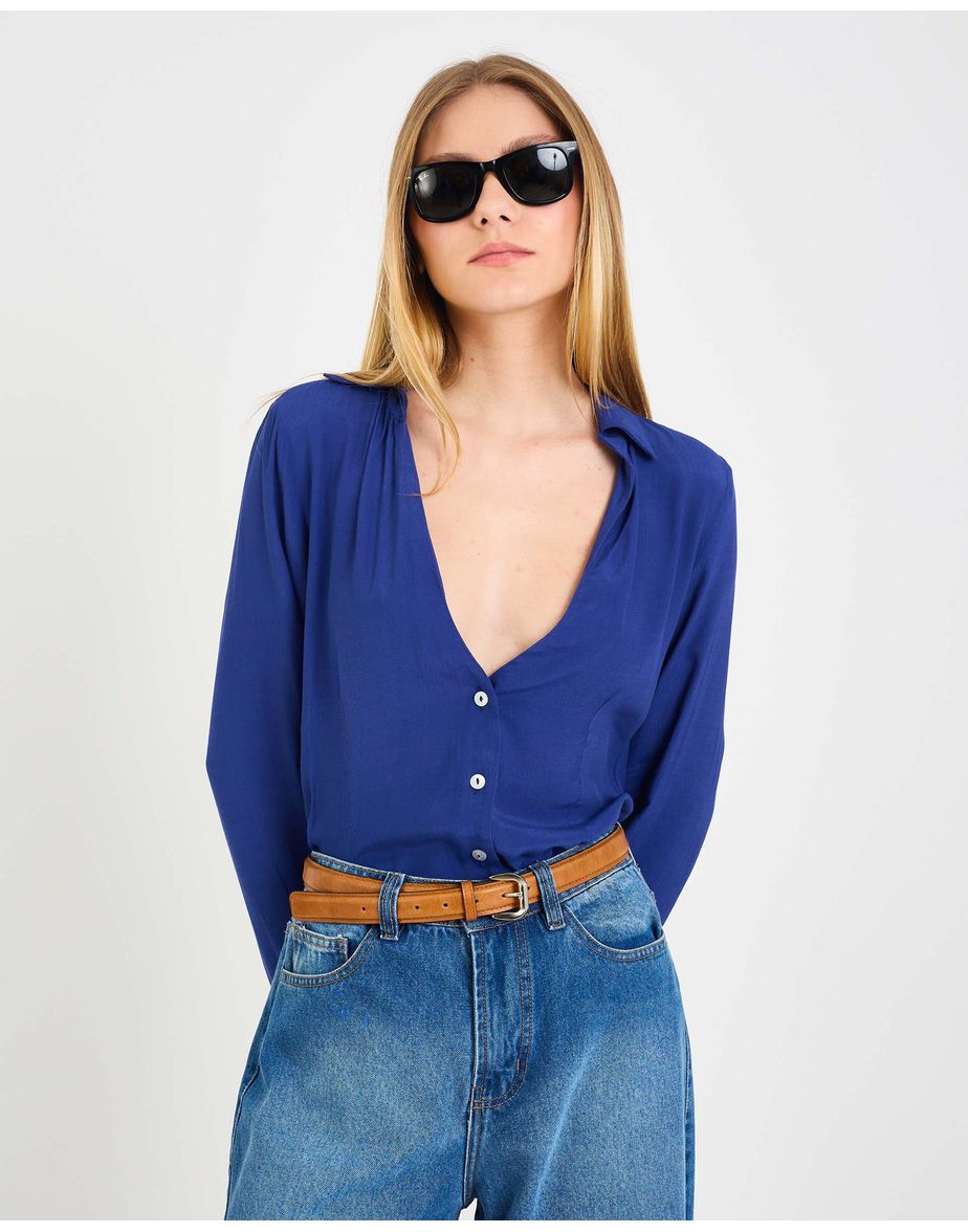 Camisa clássica aya azul