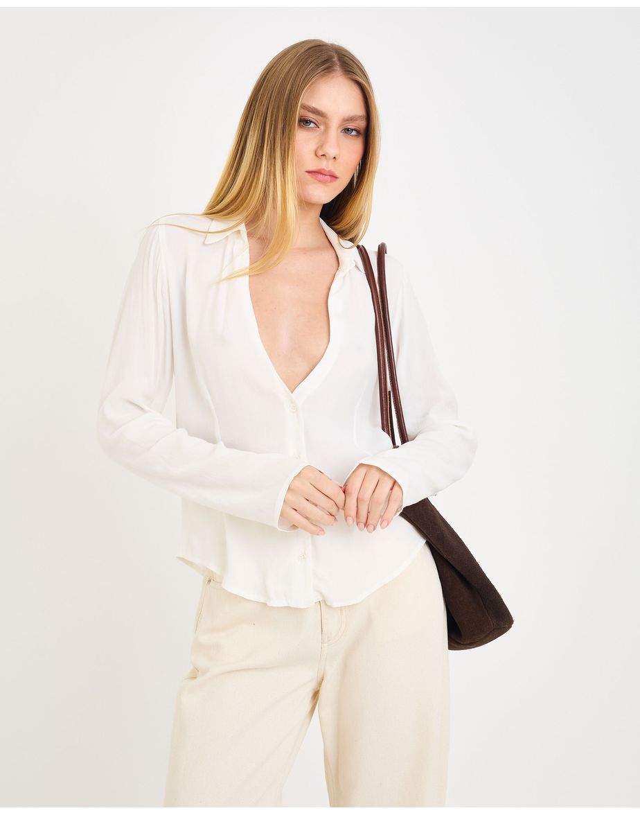 Camisa clássica aya off-white