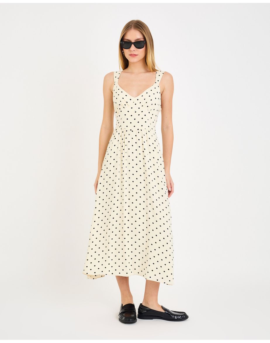 Vestido poá aya estampado