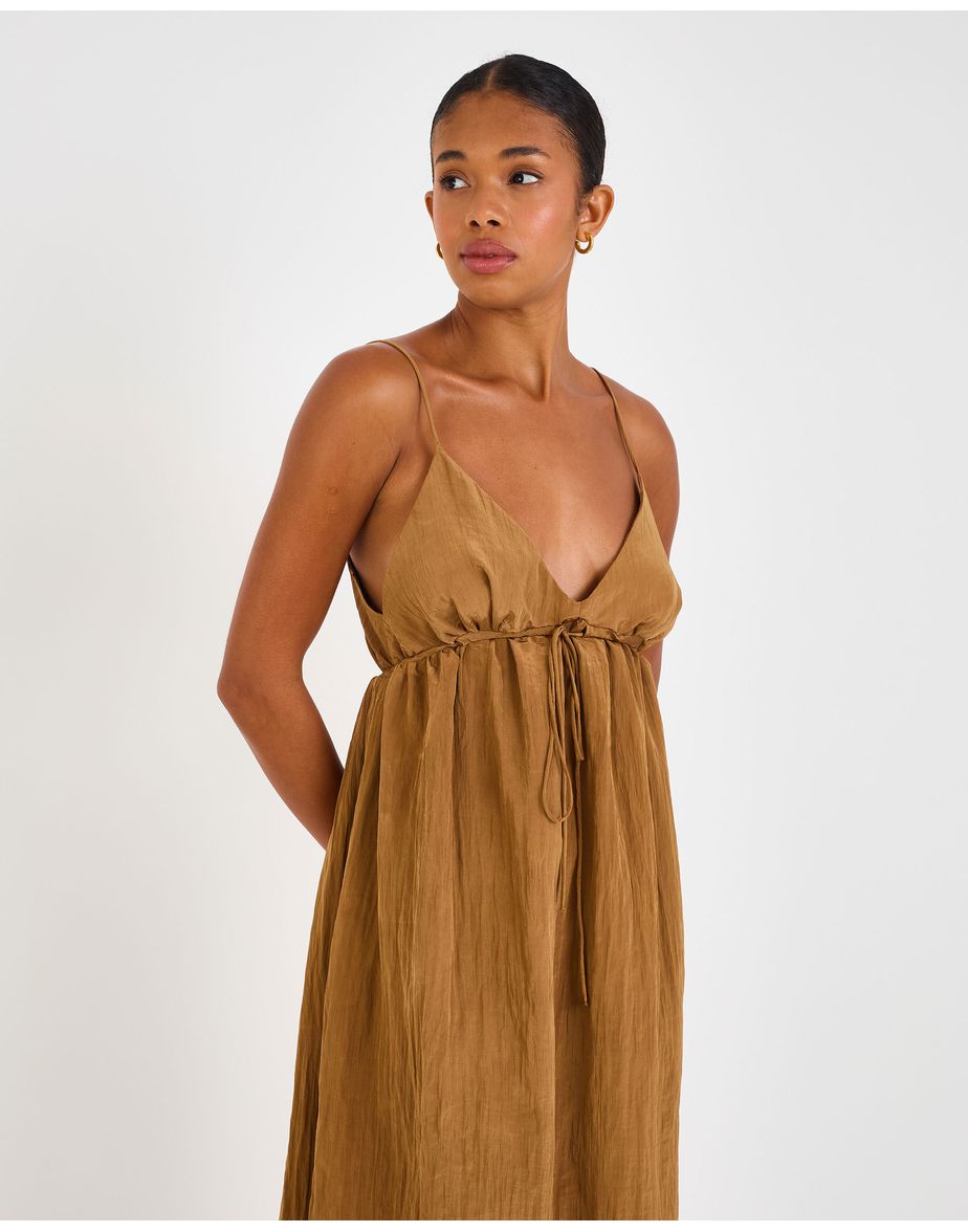 Vestido luma aya  marrom