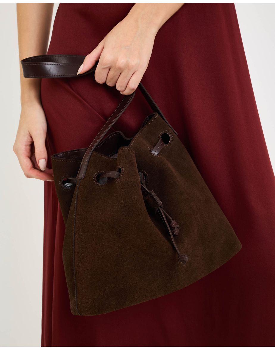 Bolsa camurça aya marrom