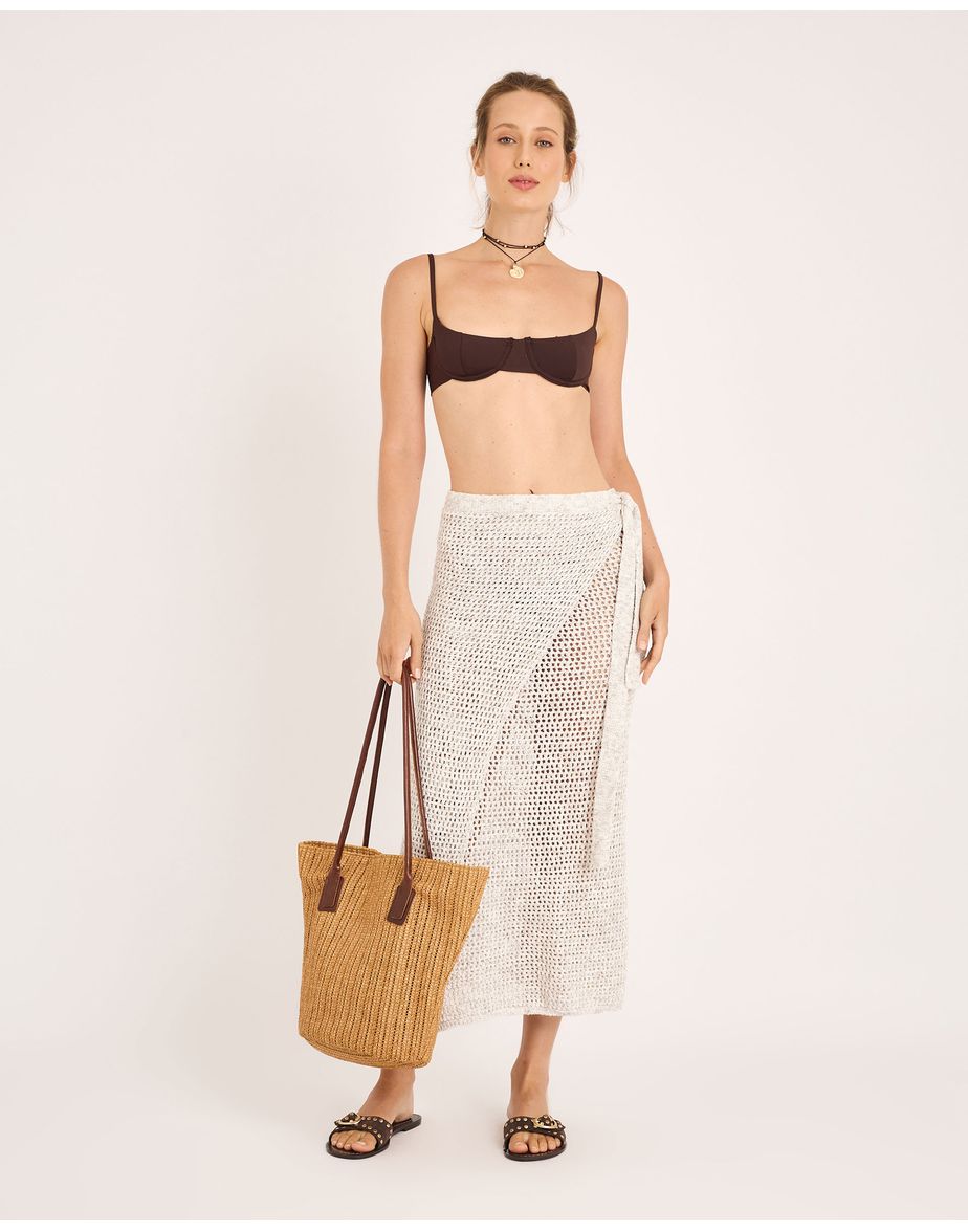 Pareô tricot ala off-white