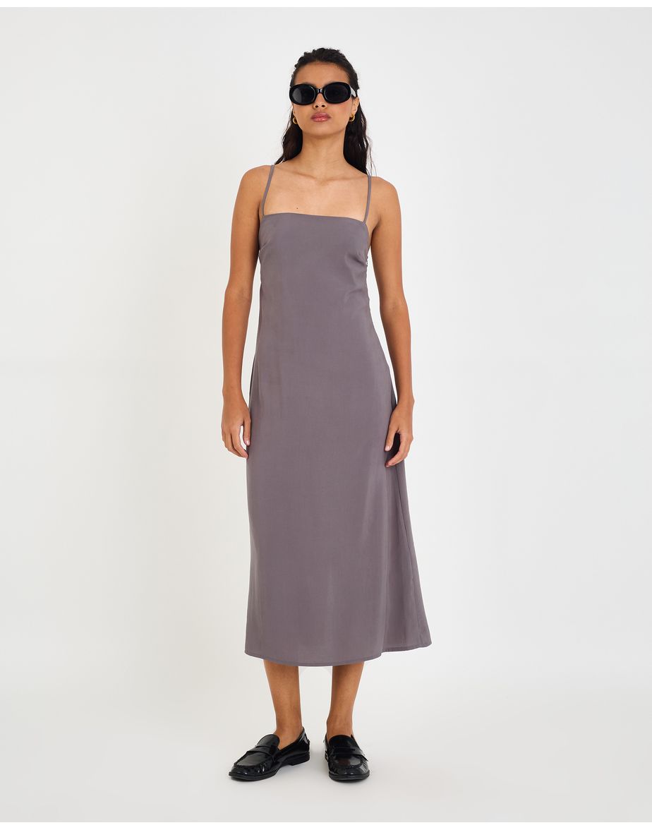 Vestido basic ila cinza