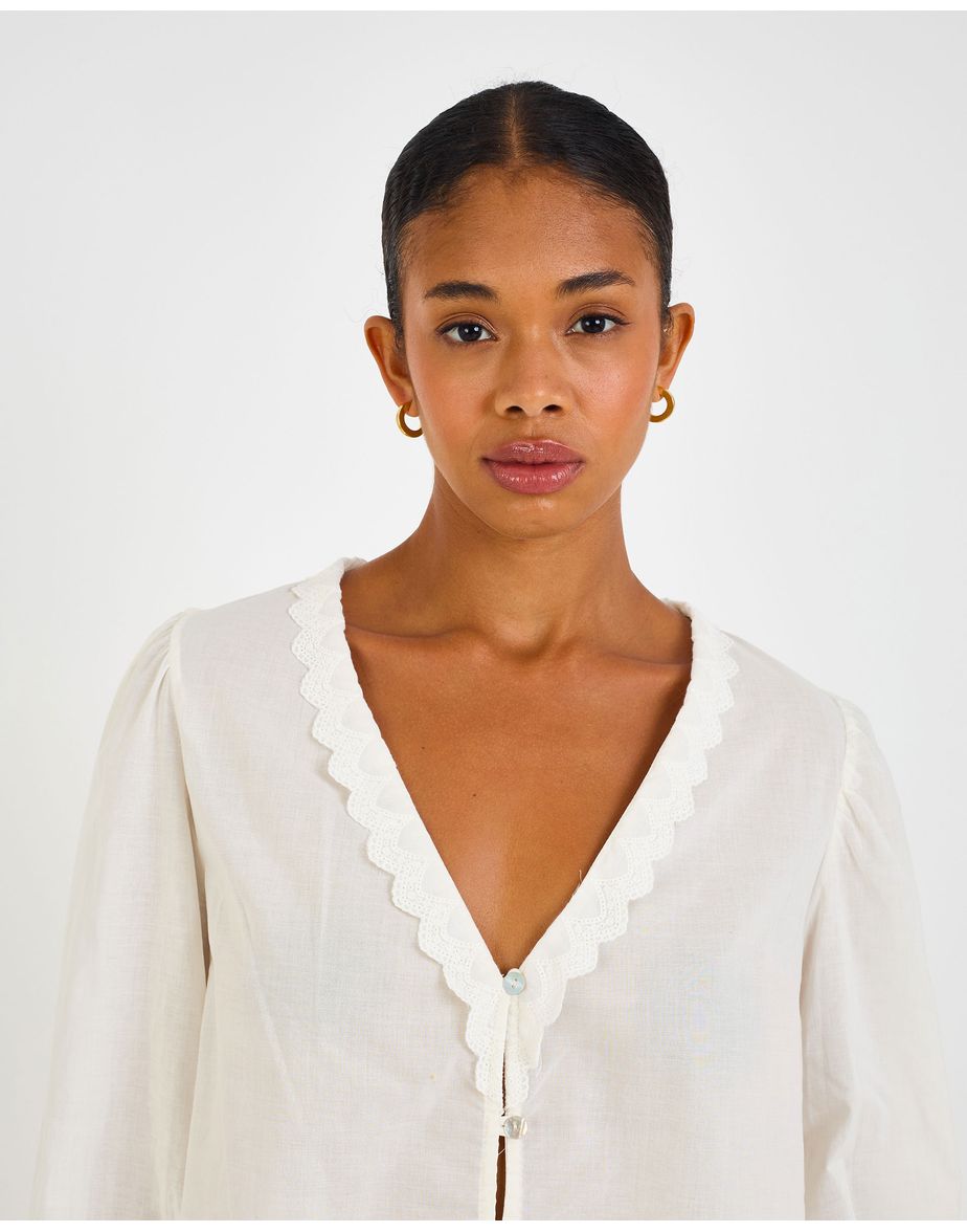 Blusa ml boho era off-white