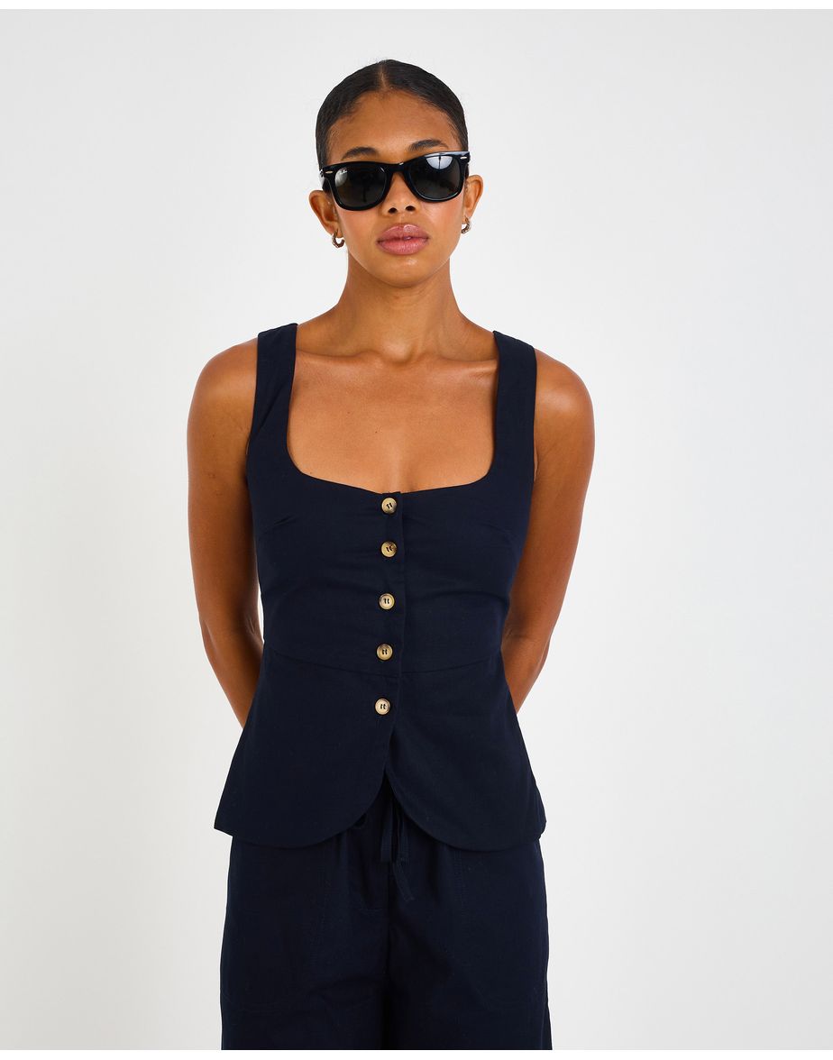 Blusa lísia era azul marinho
