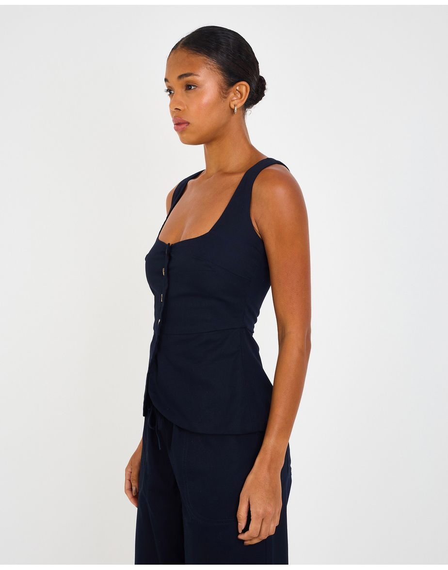 Blusa lísia era azul marinho