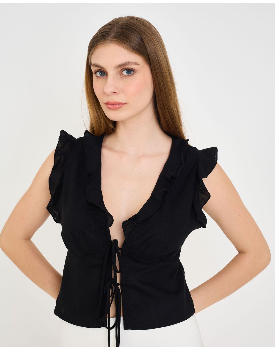 Blusa cambraia dol preto
