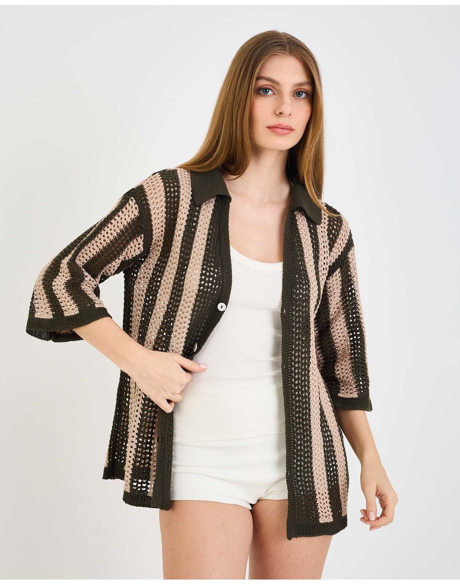 Camisa tricot ora verde