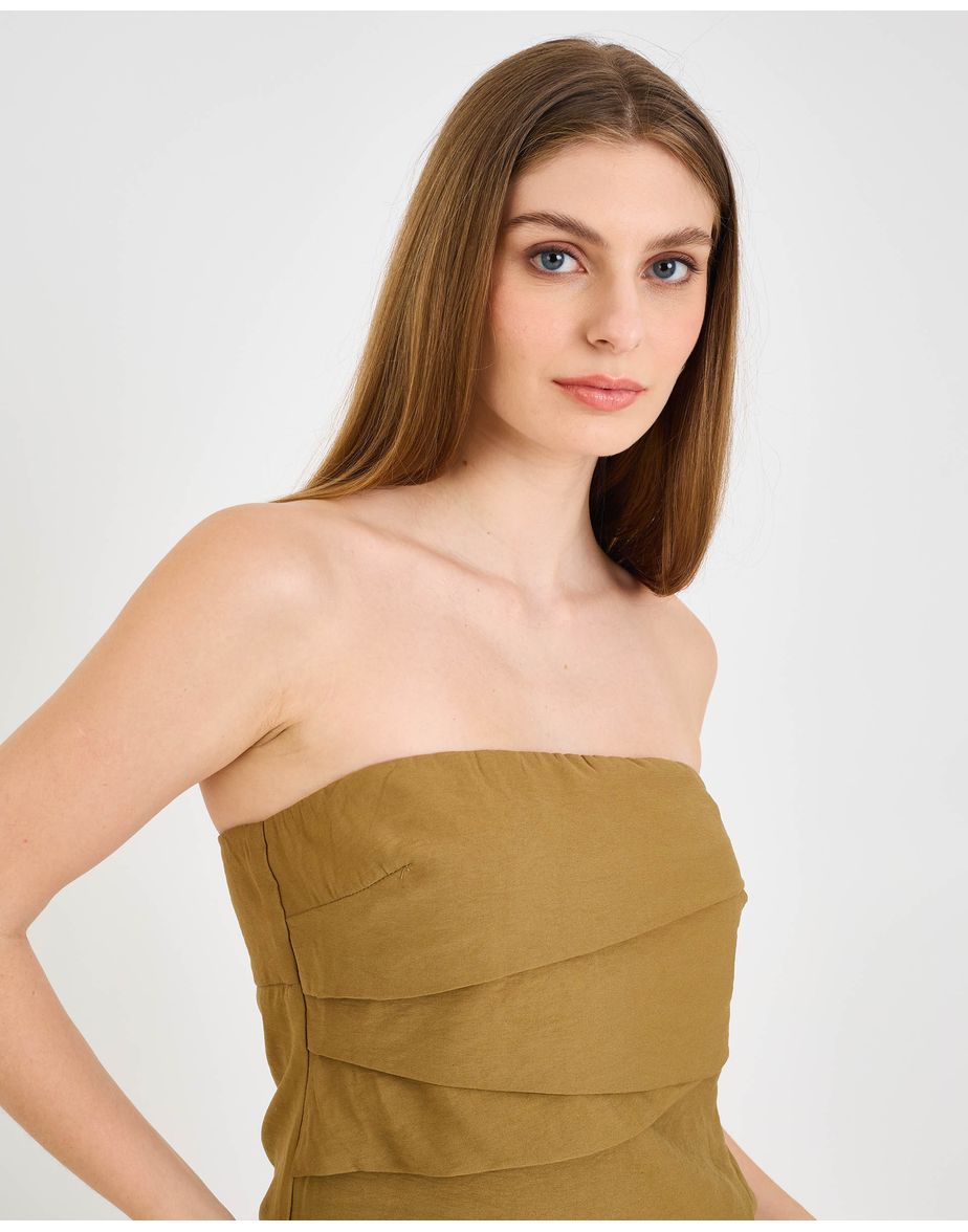 Blusa origami bel  bege