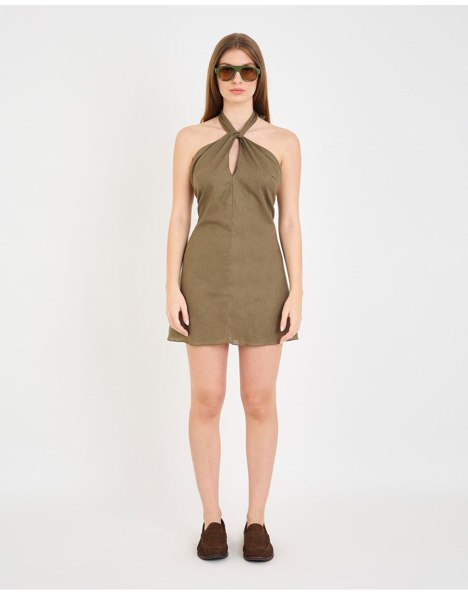 vestido cambraia neo  verde