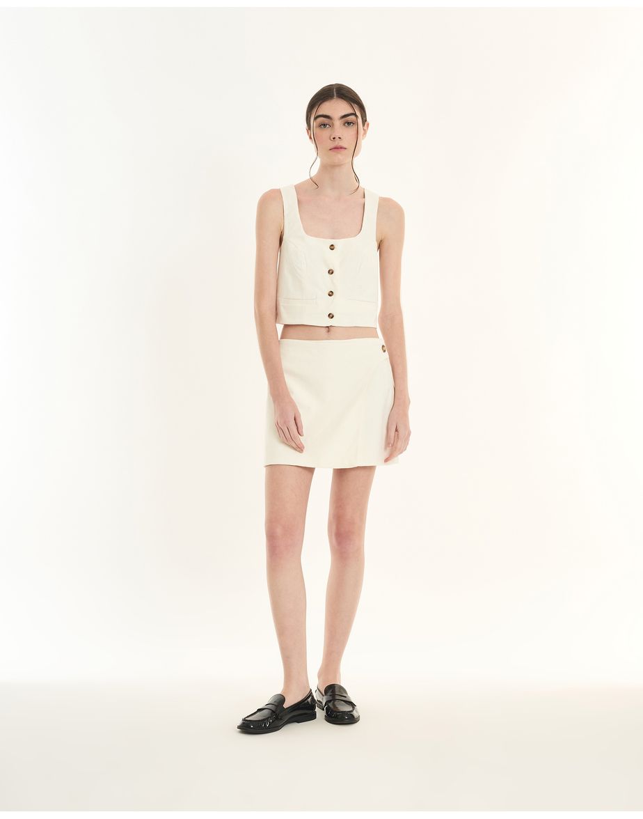 Blusa colete inv off-white