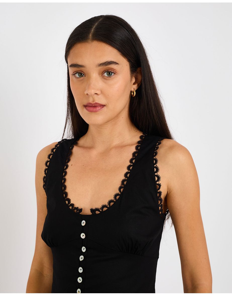 Top detalhe ray  preto