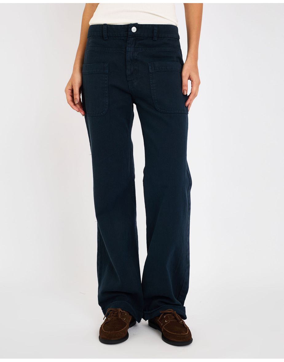 Calça sarja aya azul marinho