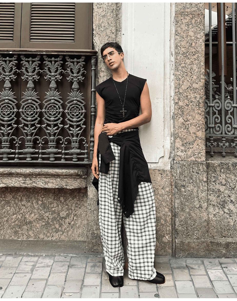 Calça check inv xadrez