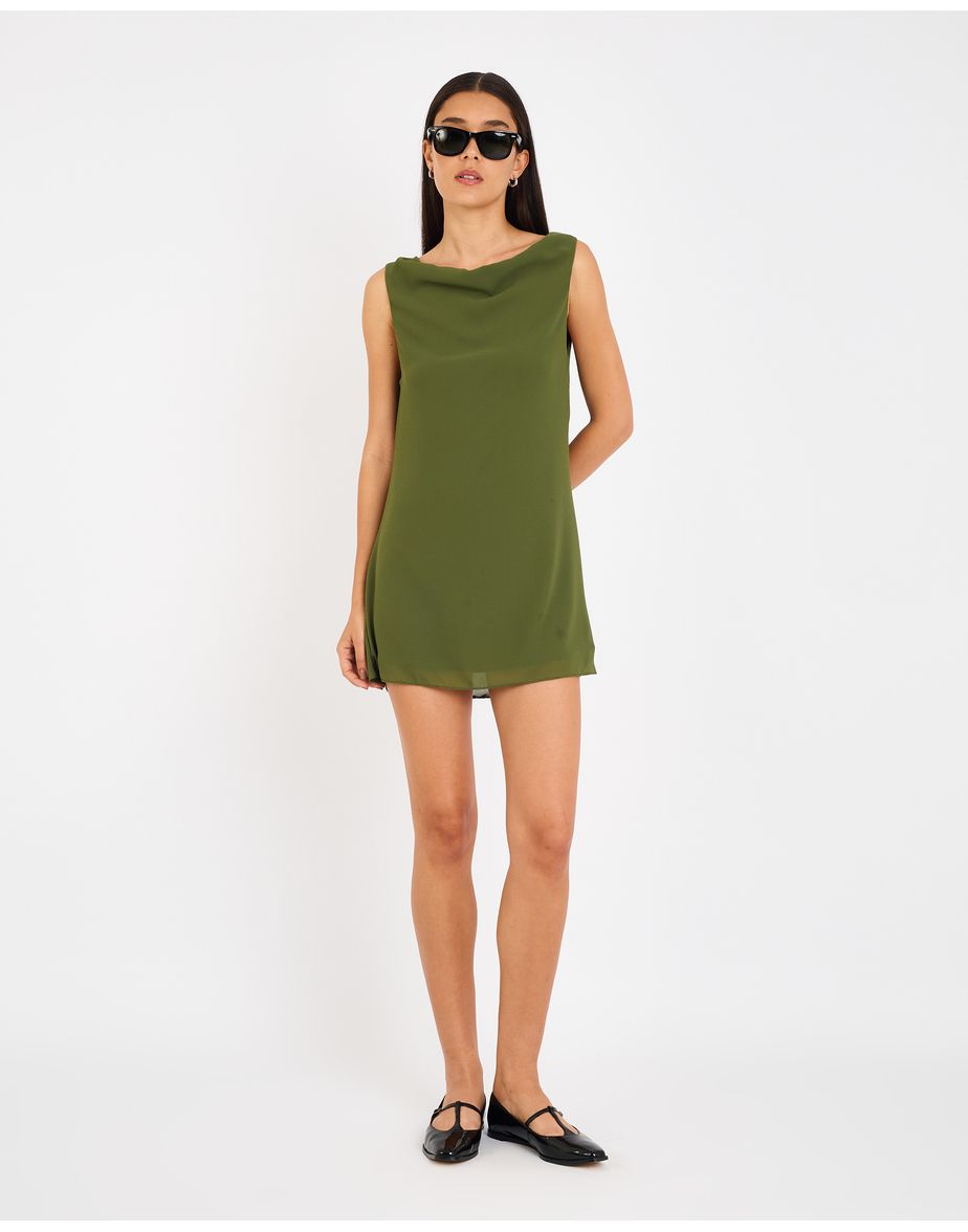 Vestido curto cay verde