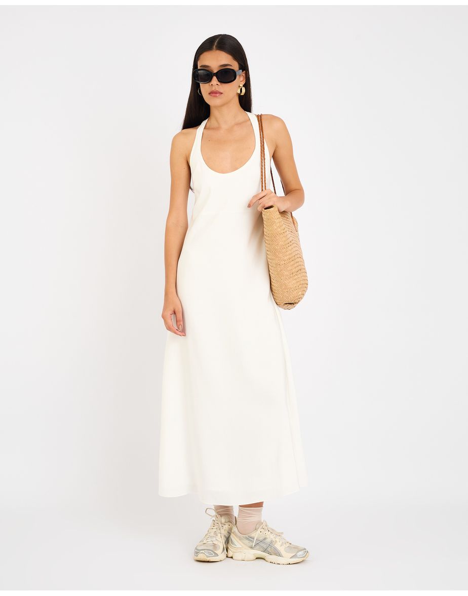 Vestido coluna cay off-white