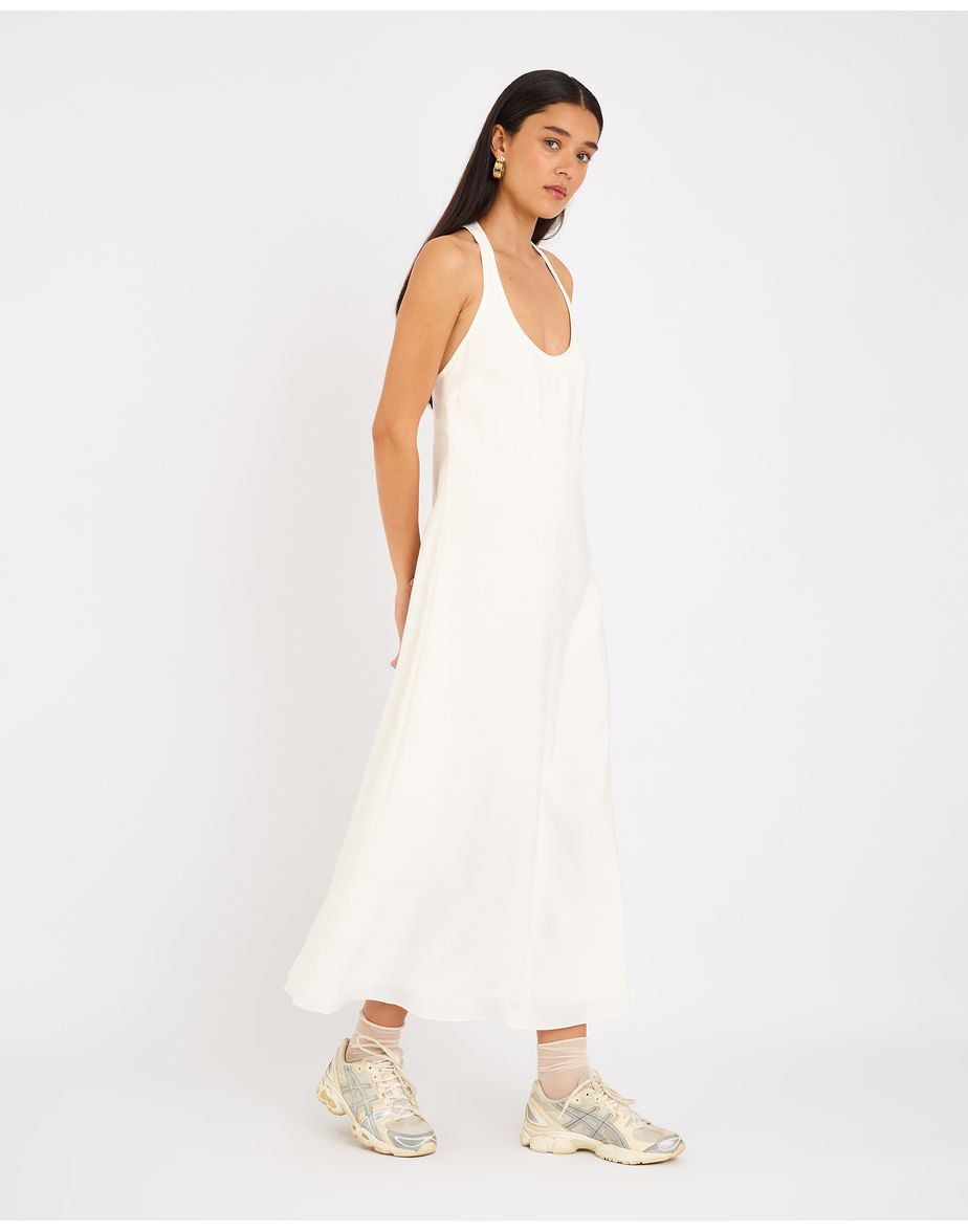 Vestido coluna cay off-white