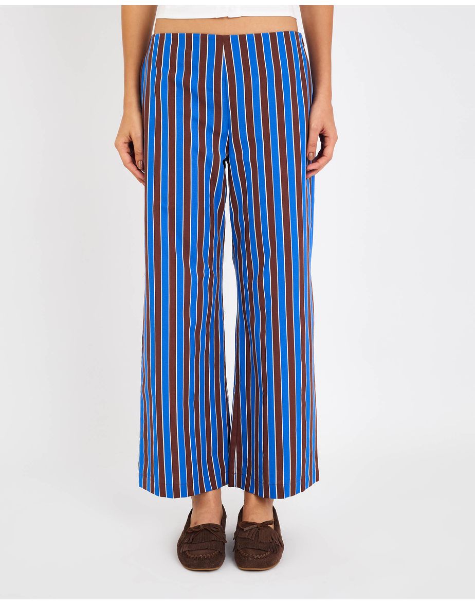 Calça listrada cay azul