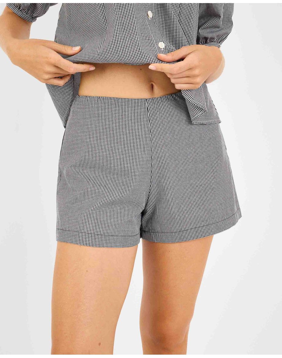 Short vichy joy preto