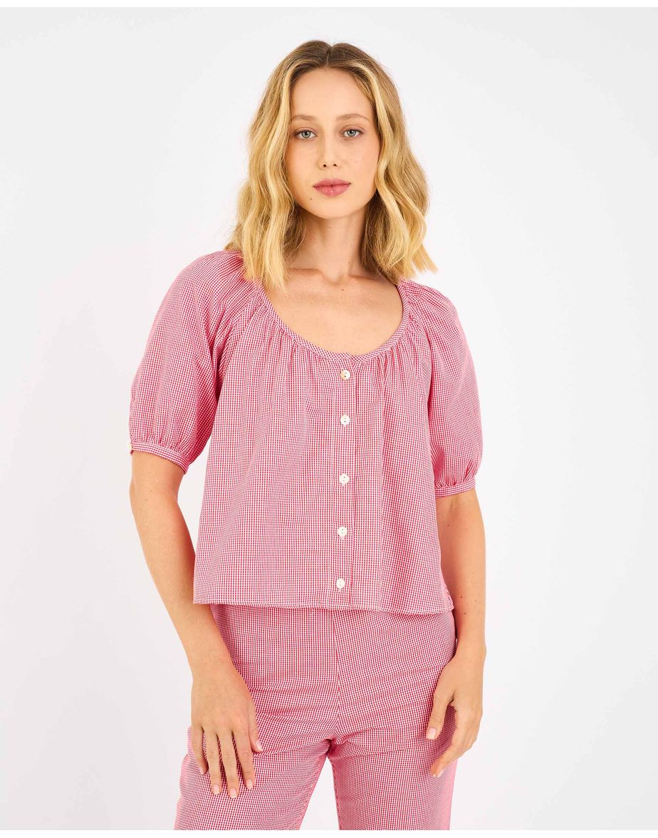 Blusa vichy joy vermelho