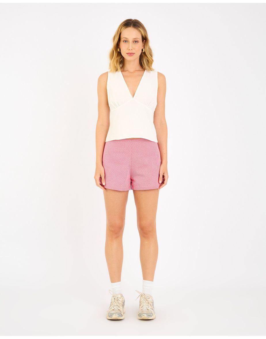 Short vichy joy vermelho