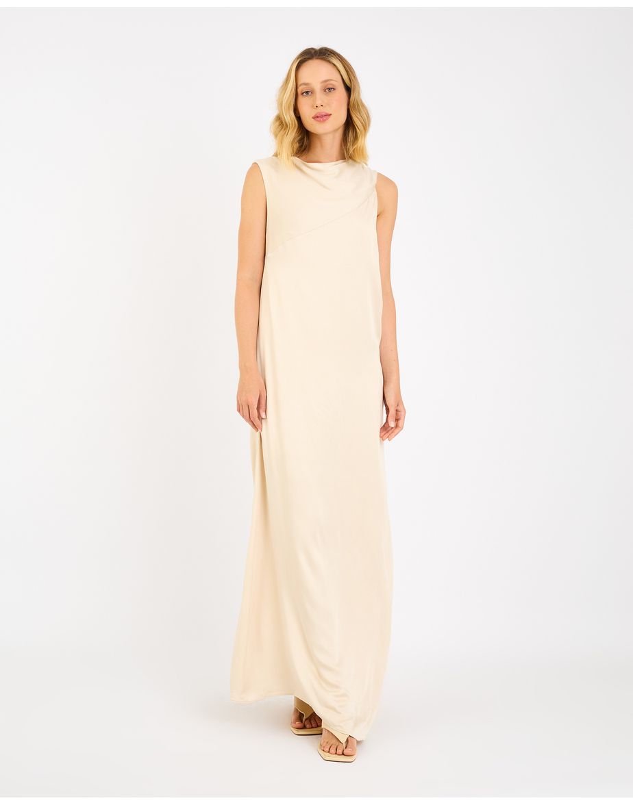 Vestido longo joy  off-white
