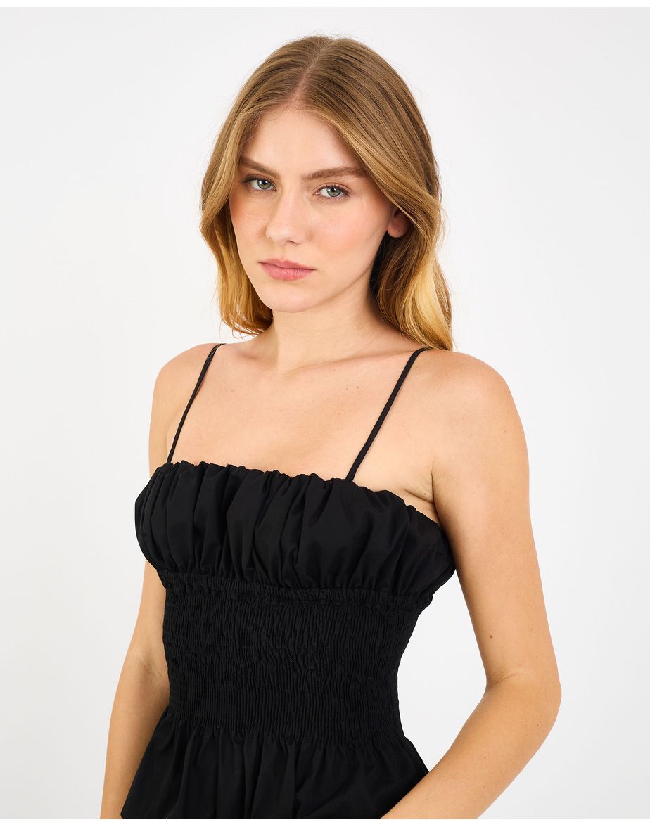 Blusa tricoline joy  preto