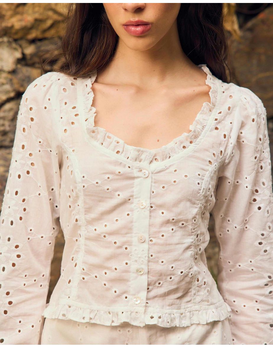 Blusa laise joy off-white