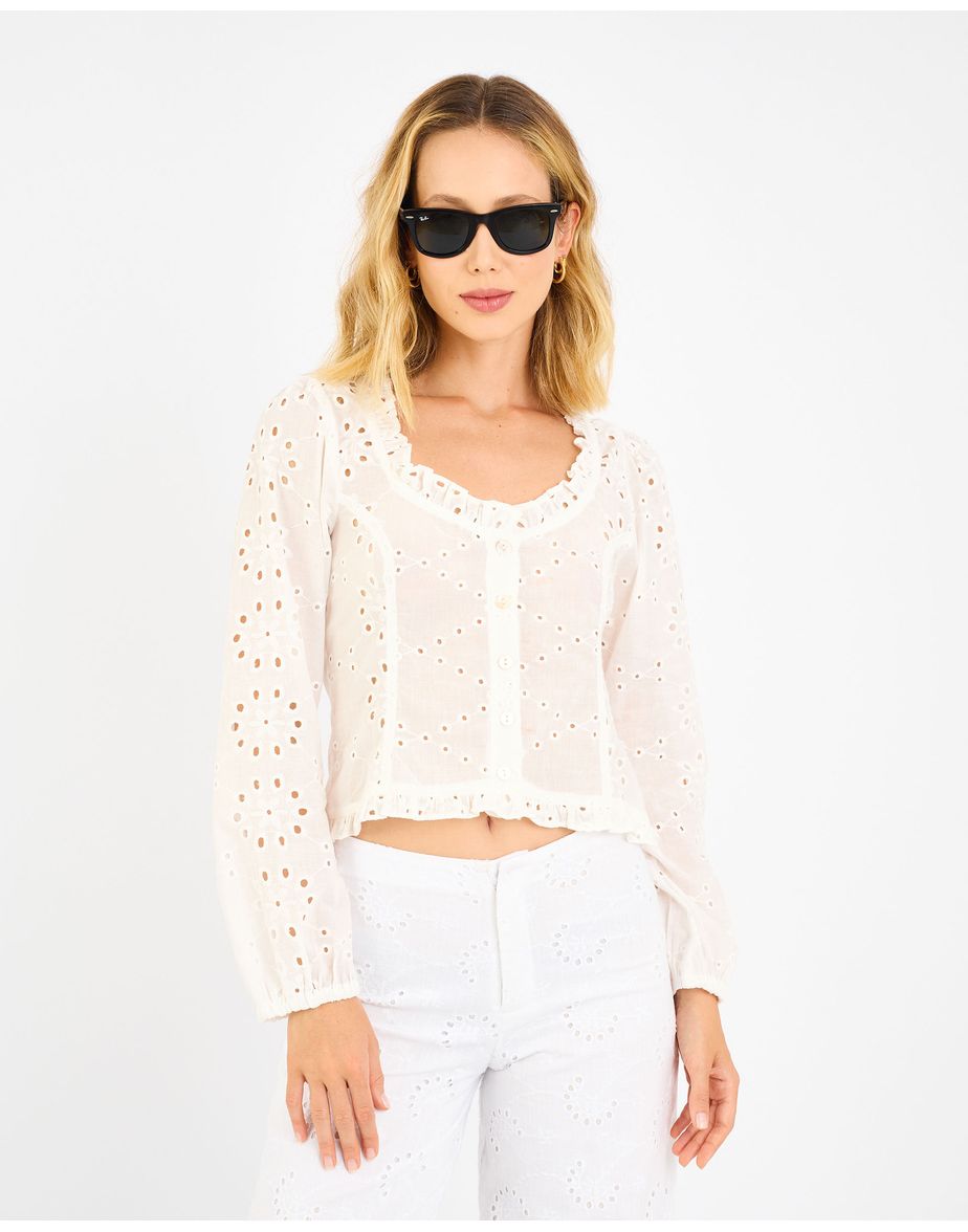 Blusa laise joy off-white