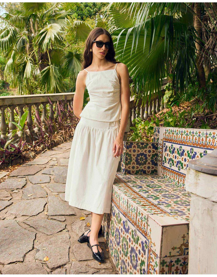 Saia longa liz off-white