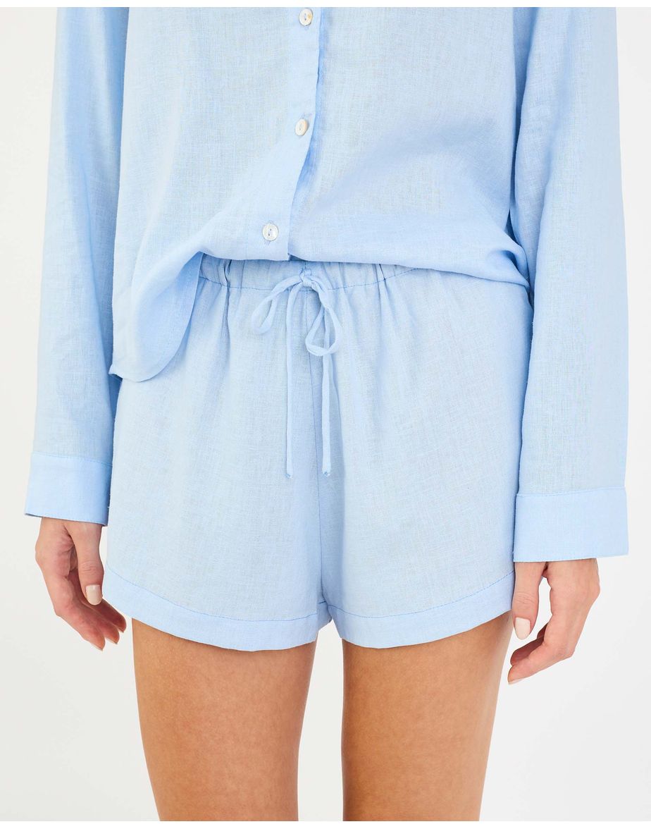Short cambraia liz azul