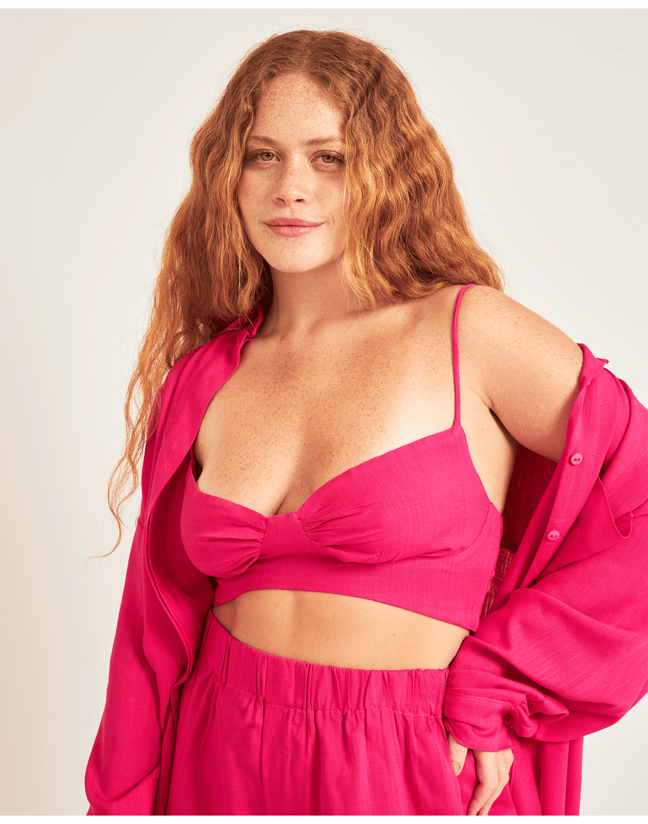 Top color rosa