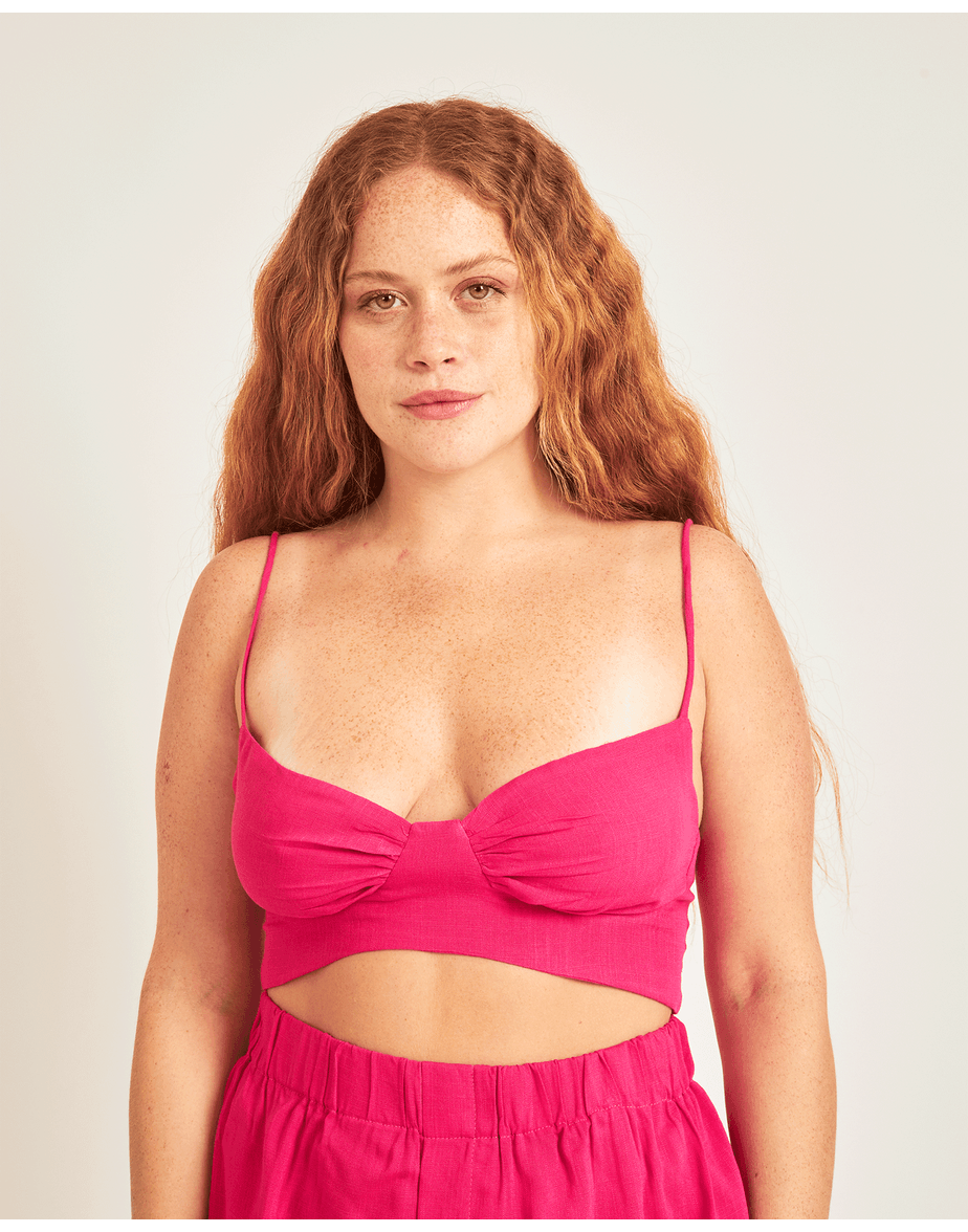 Top color rosa