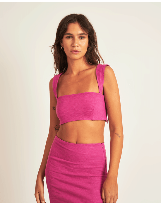 Top rustic lys rosa